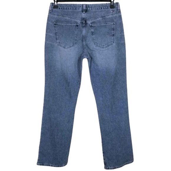Tommy Hilfiger Vintage Y2K Snap Jeans Blue Women’s 10 Mid Rise Straight Leg - Picture 2 of 5
